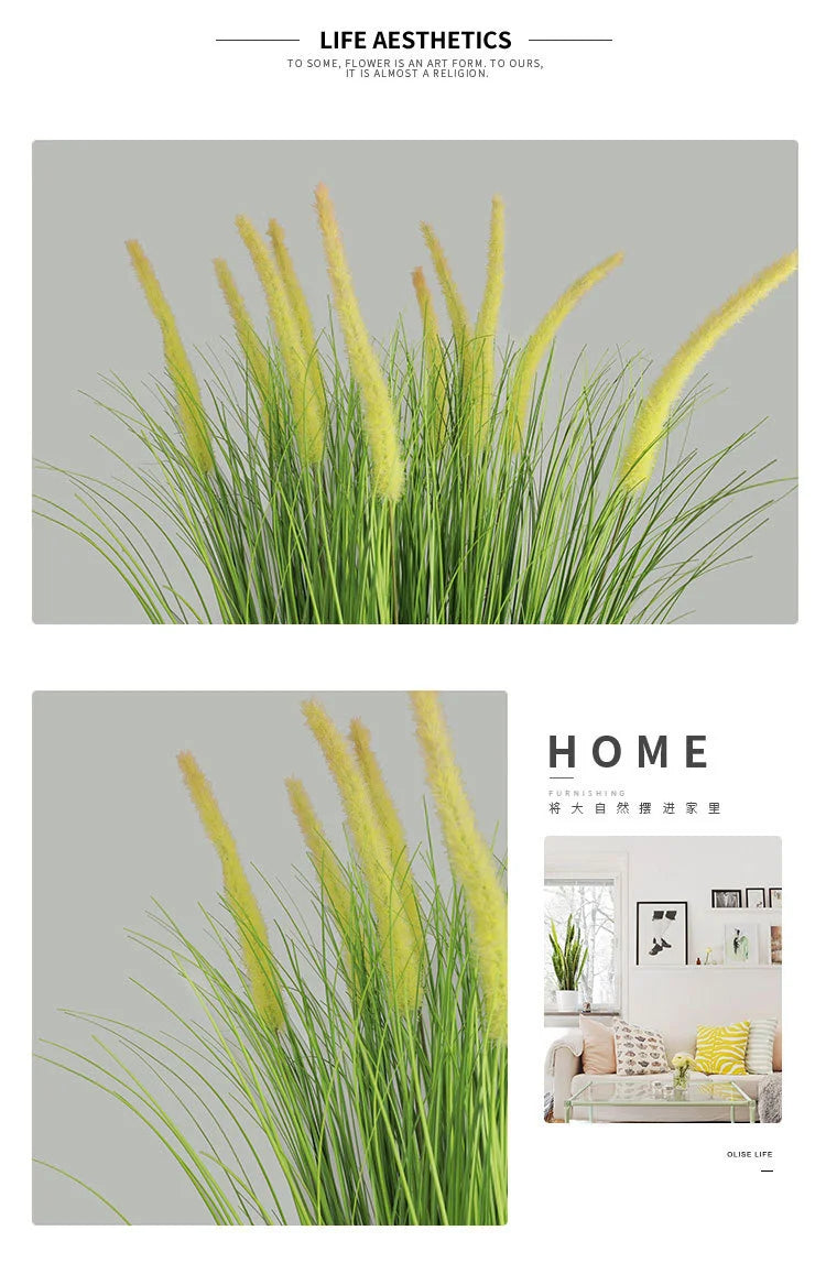 Nowe sztuczne rośliny 98 cm, 2 sztuki, zielona trawa