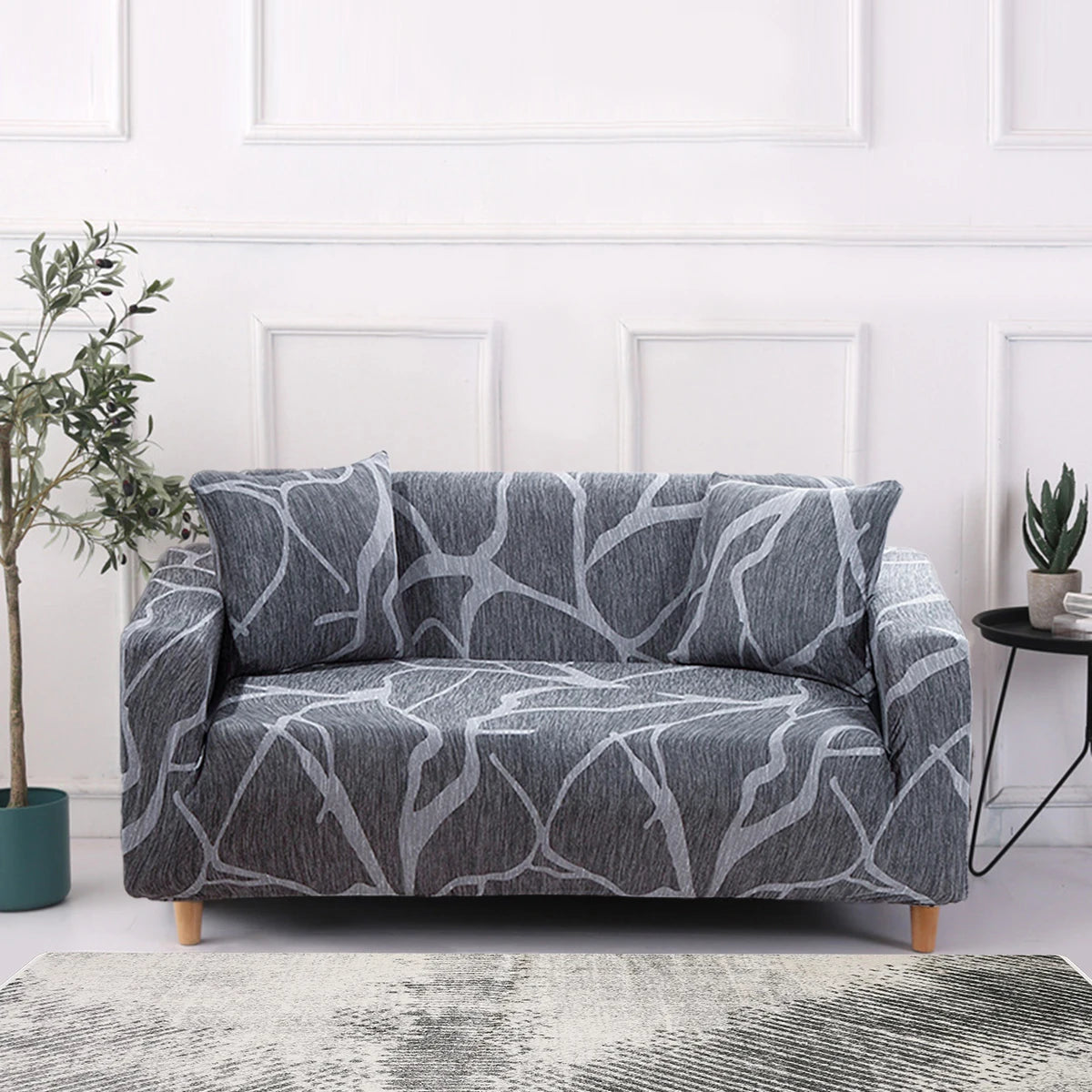 Pokrowce na sofę do salonu na  1/2/3/4-osobową Geometryczne pokrowce na sofę