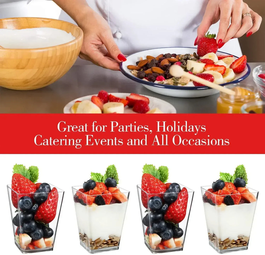 Jednorazowe  kubeczki do musów  do puddingów,do deserów