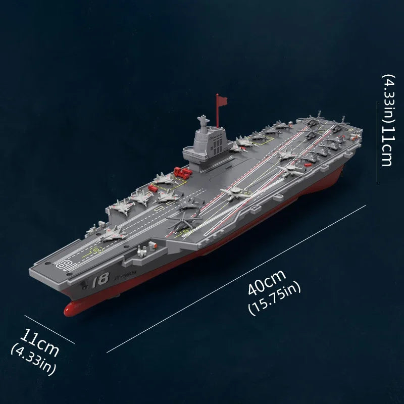 S19 RC Lotniskowiec Wojenny Statek Zdalnie Sterowany Szybki Statek Model z Podwójnym Silnikiem Zestawy do Samodzielnego Montażu Zabawki dla Dzieci Prezent Świąteczny dla Chłopca
