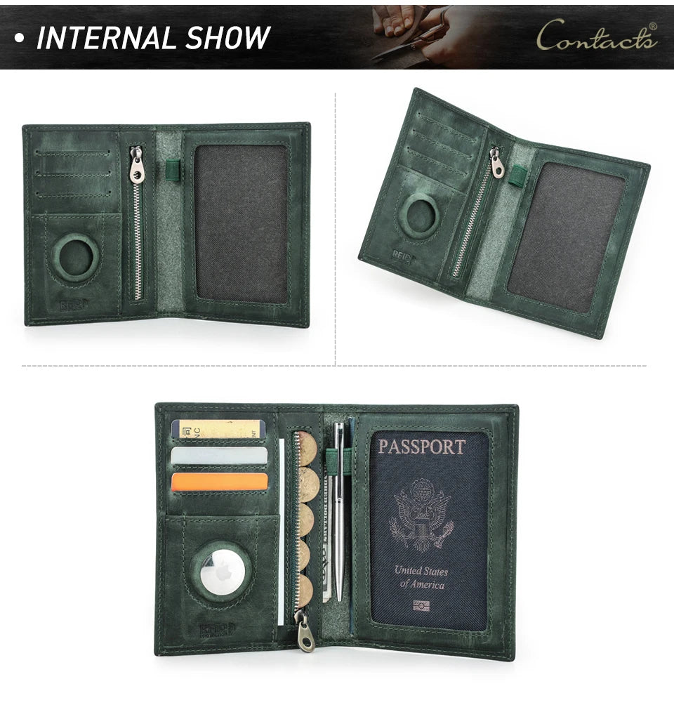 Portfel CONTACT na paszport ,etui na karty, podróżny dla mężczyzn.