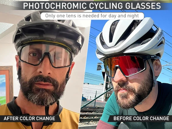 Okulary rowerowe fotochromatyczne męskie/damskie szosowe.