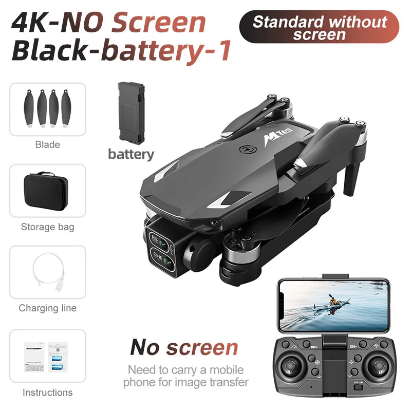 Dla Xiaomi M10 Rc 4K Drone 8K Profesjonalna podwójna kamera HD z ekranem FPV WIFI Bezszczotkowy silnik Quadcopter z funkcją omijania przeszkód Zabawki
