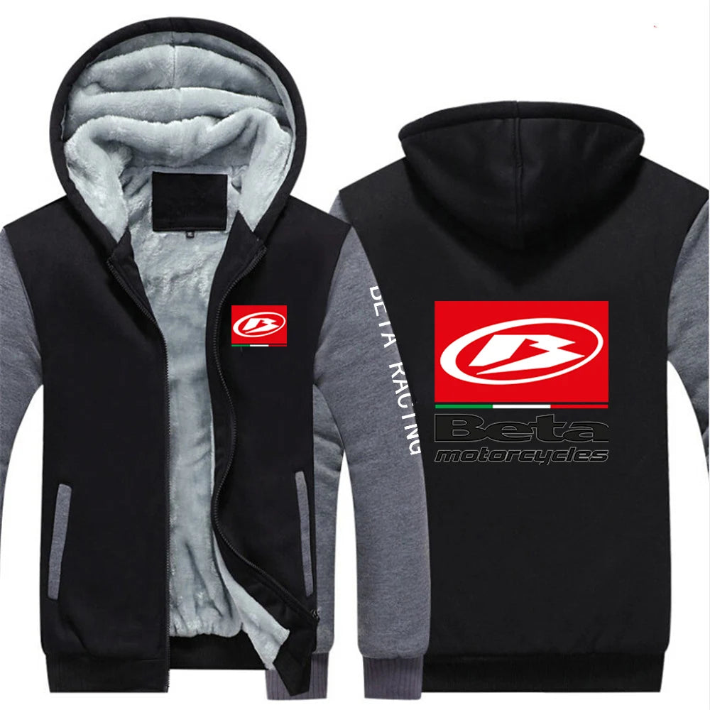 Beta Racing Motorcycle Jarná jeseň Nová mikina s kapucňou Pánska bunda Sveter Hrubá ležérna pohodlná mikina s dlhým rukávom