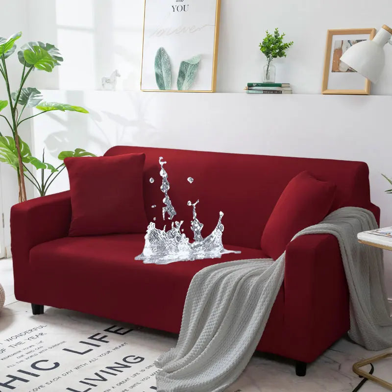 Wodoodporny pokrowiec na sofę Elastyczne pokrowce na sofy narożne Pokrowiec na sofę w kształcie litery L .