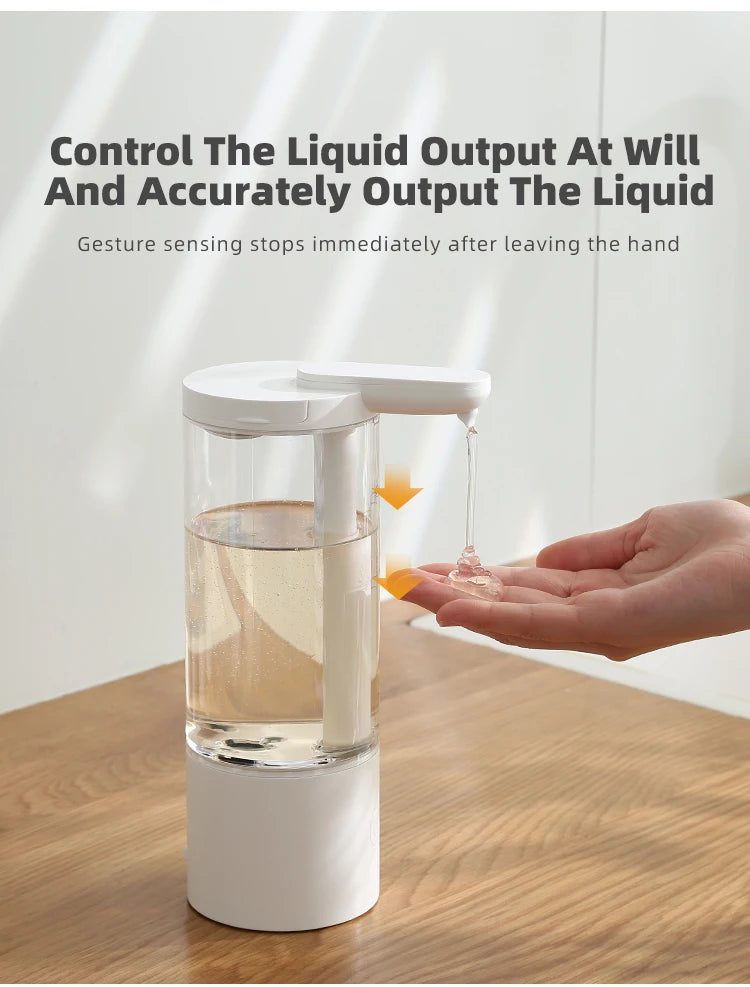 Automatický dávkovač tekutého mydla, nabíjateľný bezdotykový dávkovač pracieho prostriedku s USB.