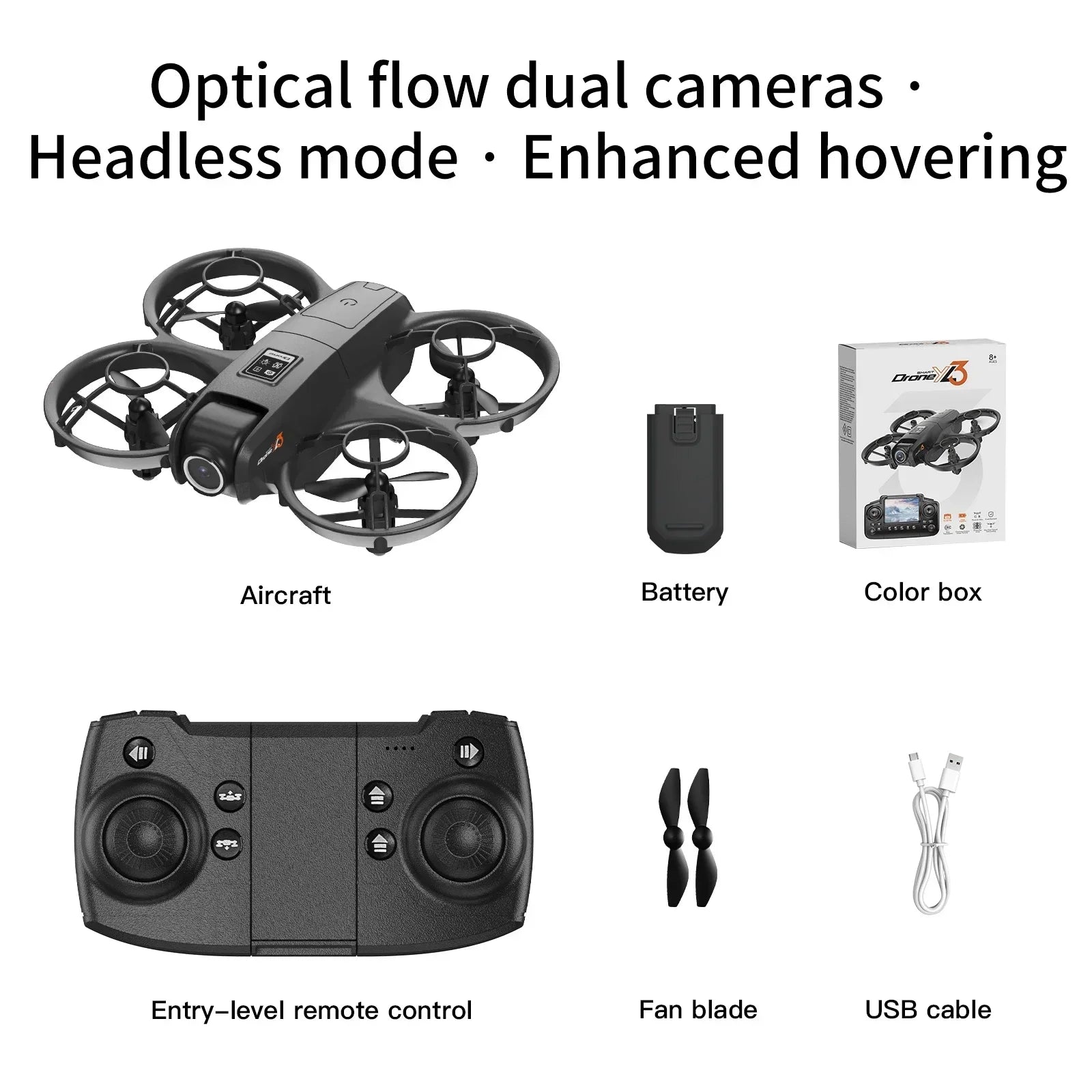 Lenovo YL3 HD Dron z podwójną kamerą do fotografii lotniczej 5G WIFI Silnik bezszczotkowy Zdalne sterowanie Optyczny przepływ Hover UAV Zabawka