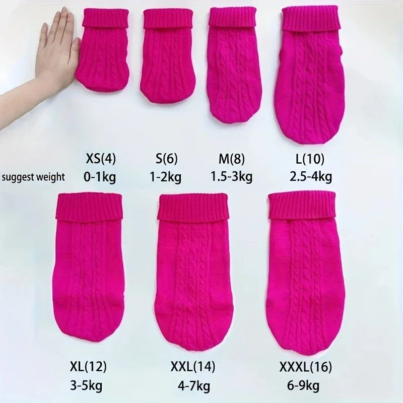 Odzież zimowa dla psów Dzianinowa odzież dla małych i średnich psów.