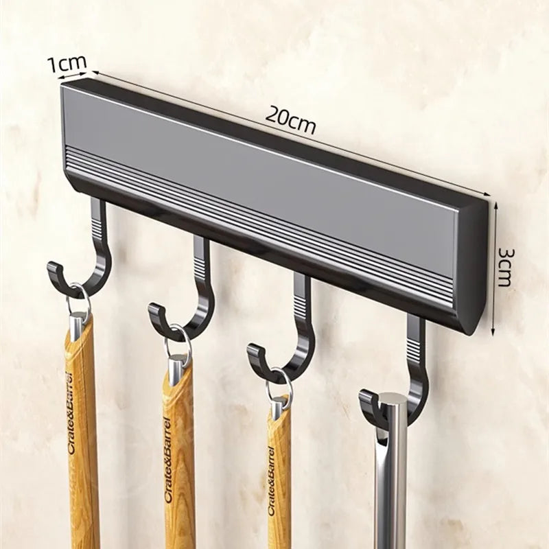 Kuchenne wieszaki ścienne bez otworów, aluminiowe wieszaki .