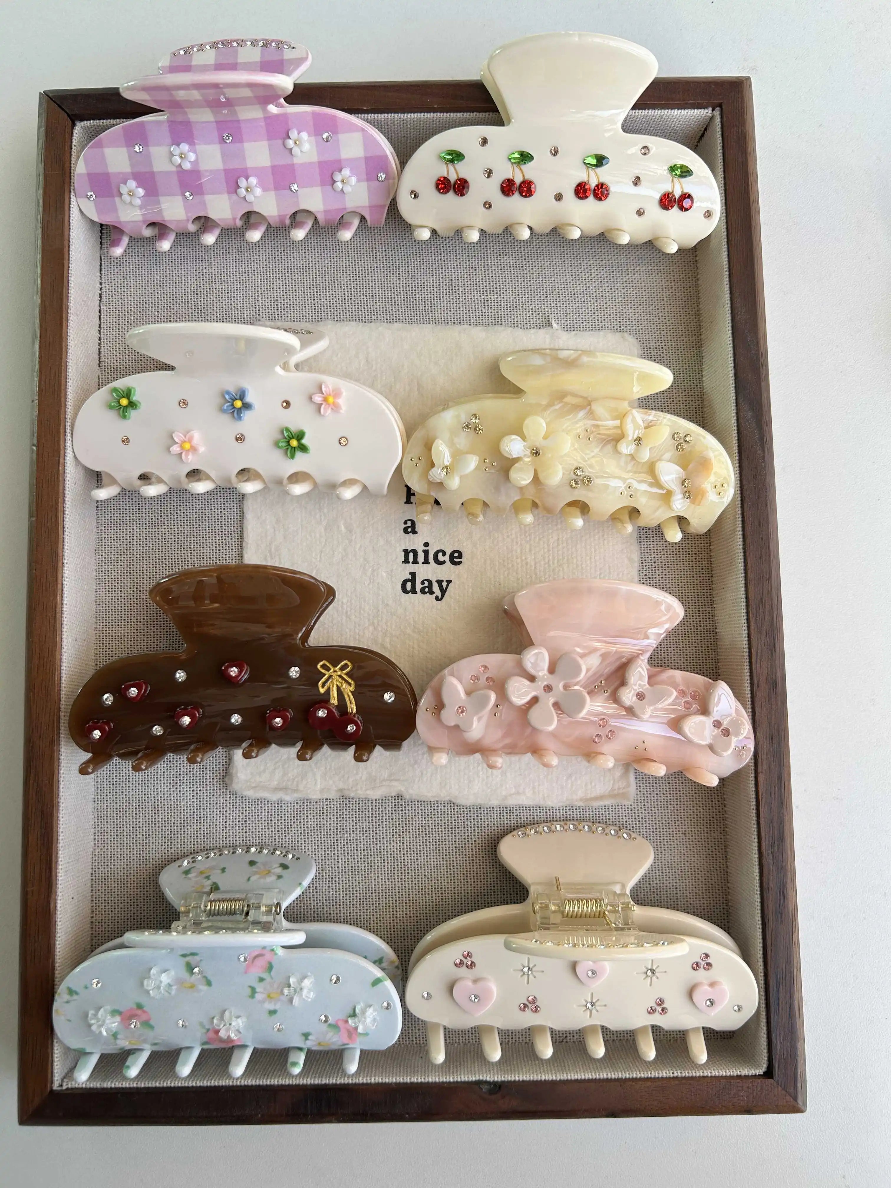 Spinka do włosów z kokardką dla kobiet i dziewcząt z octanu