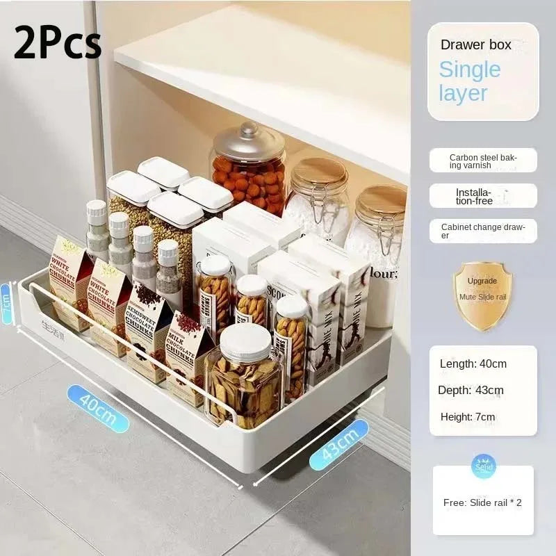 Nowy regał kuchenny z prowadnicami, szuflada kuchenna