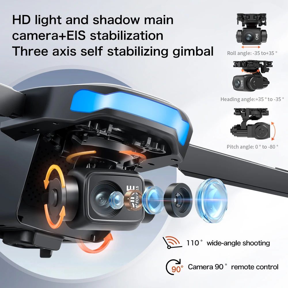 Nowy dron S-X1 MAX GPS z profesjonalną kamerą 4K, 3-osiowym gimbalem, bezszczotkowym silnikiem FPV i dużym ekranem zdalnego sterowania oraz składaną konstrukcją.