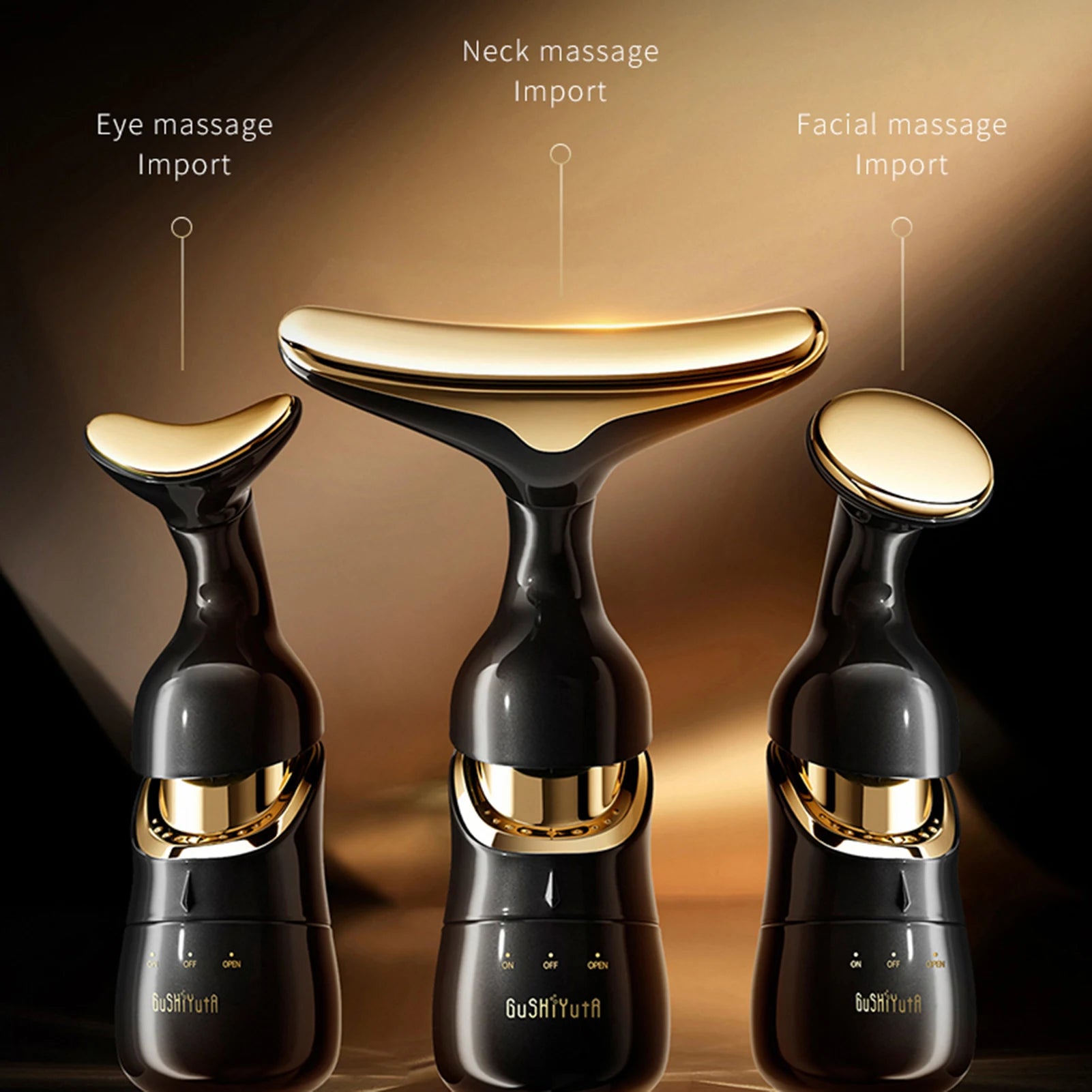 3-głowicowy masażer ujędrniający do twarzy do pielęgnacji skóry.