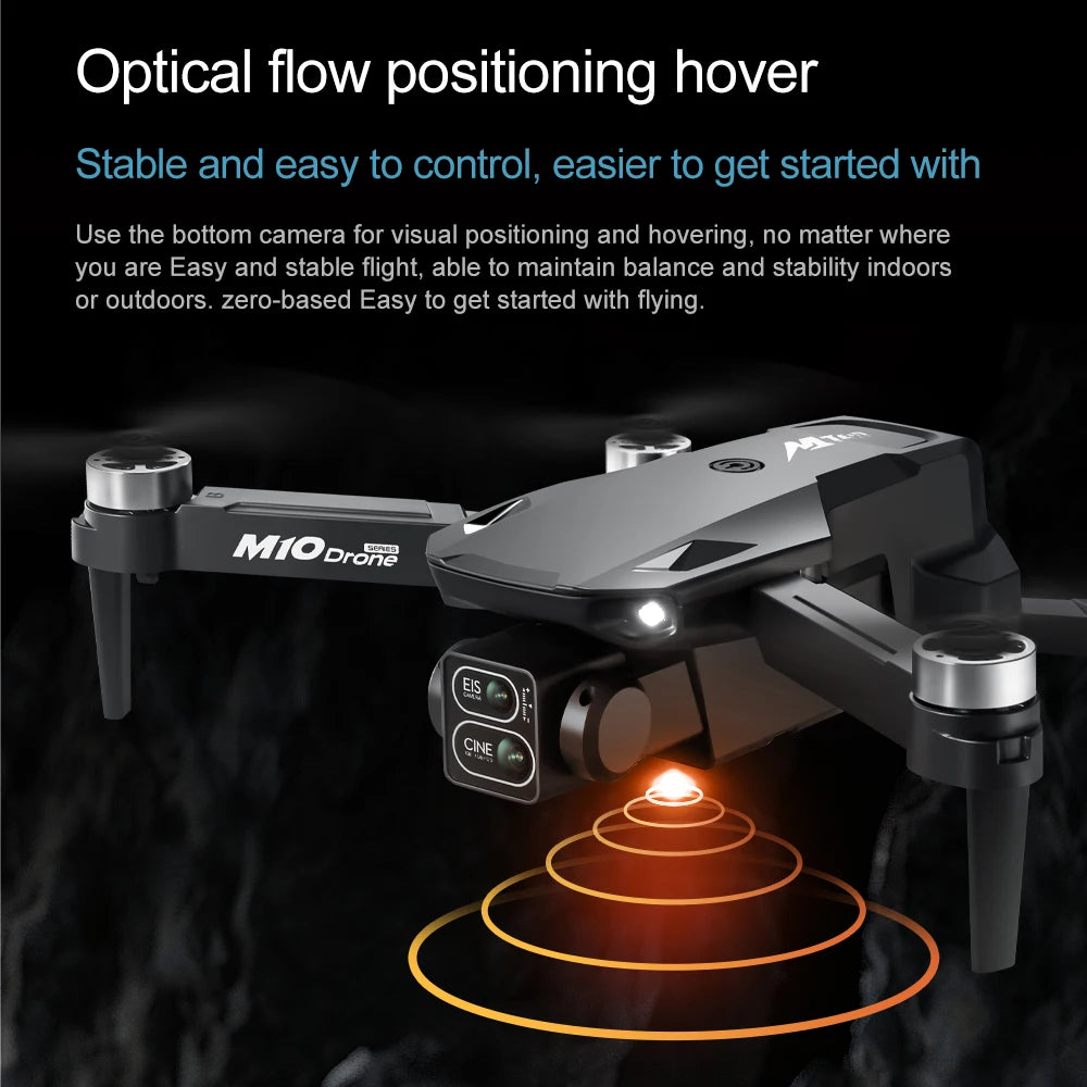 Dla Xiaomi M10 Rc 4K Drone 8K Profesjonalna podwójna kamera HD z ekranem FPV WIFI Bezszczotkowy silnik Quadcopter z funkcją omijania przeszkód Zabawki