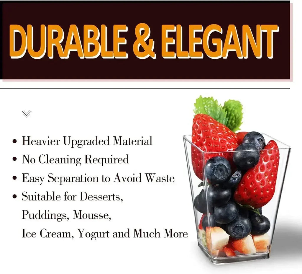 Jednorazowe  kubeczki do musów  do puddingów,do deserów