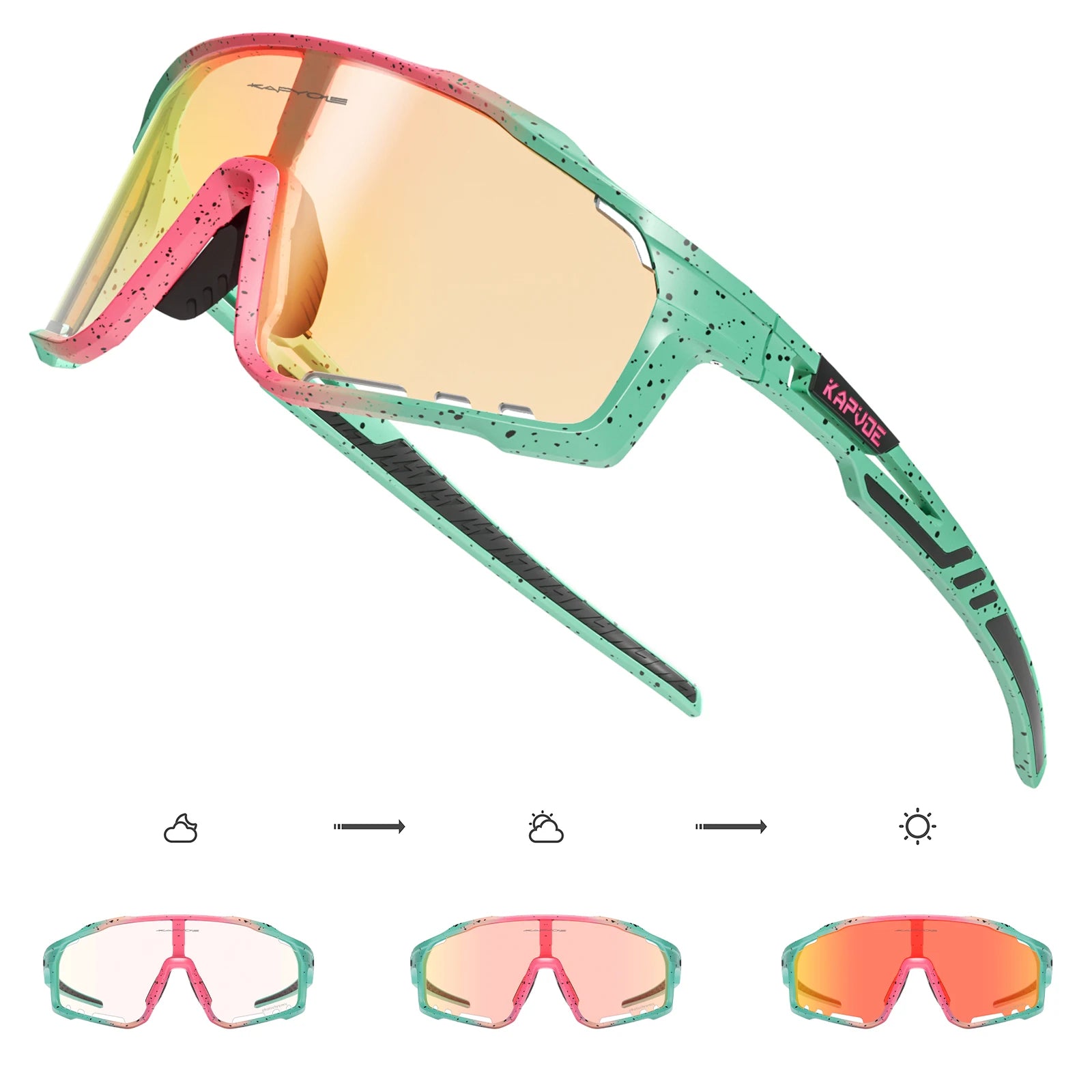 Okulary rowerowe fotochromatyczne męskie/damskie szosowe.