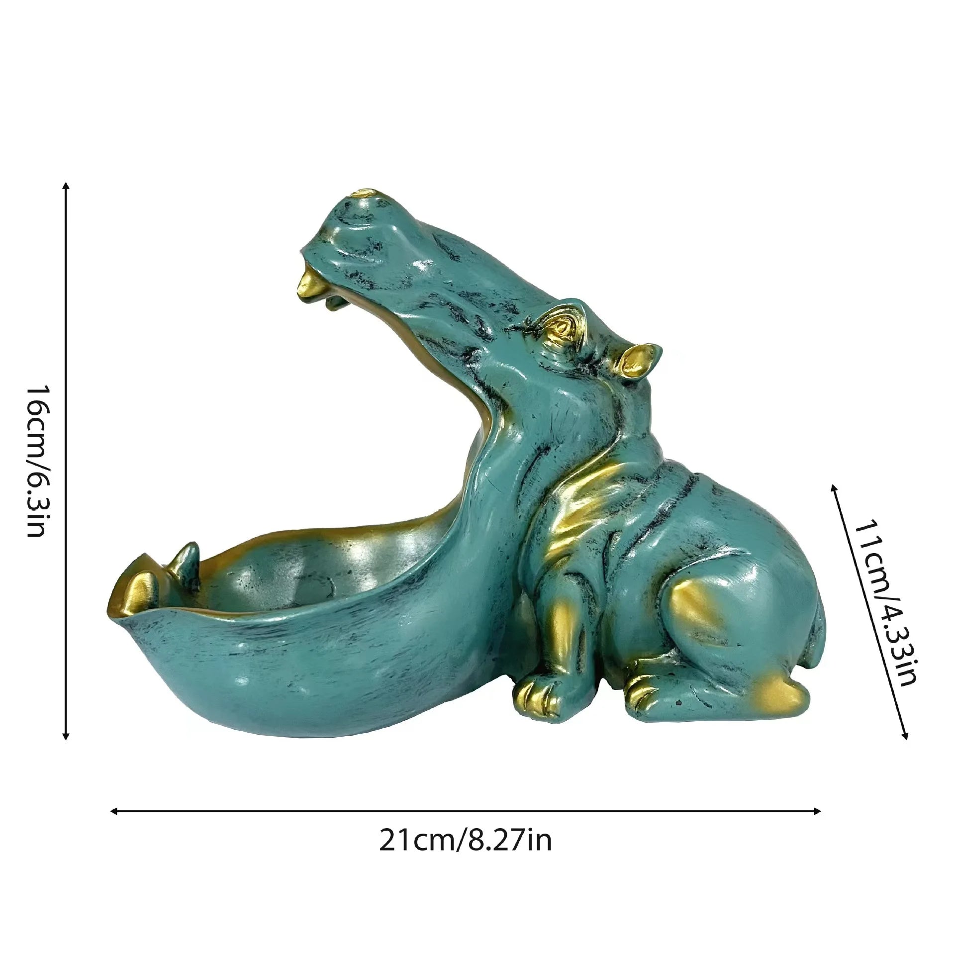 Živicová ozdoba v tvare hrocha. Kreatívne figúrky zvierat. Dekorácia na stôl.