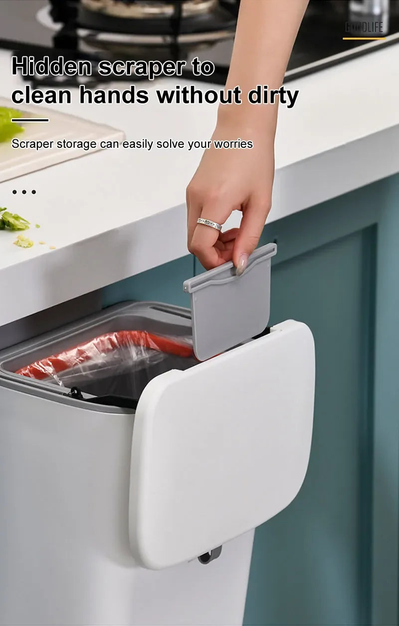 Nástenný odpadkový kôš Odpadkový kôš z kuchyne Odpadkový kôš z kúpeľne s vekom