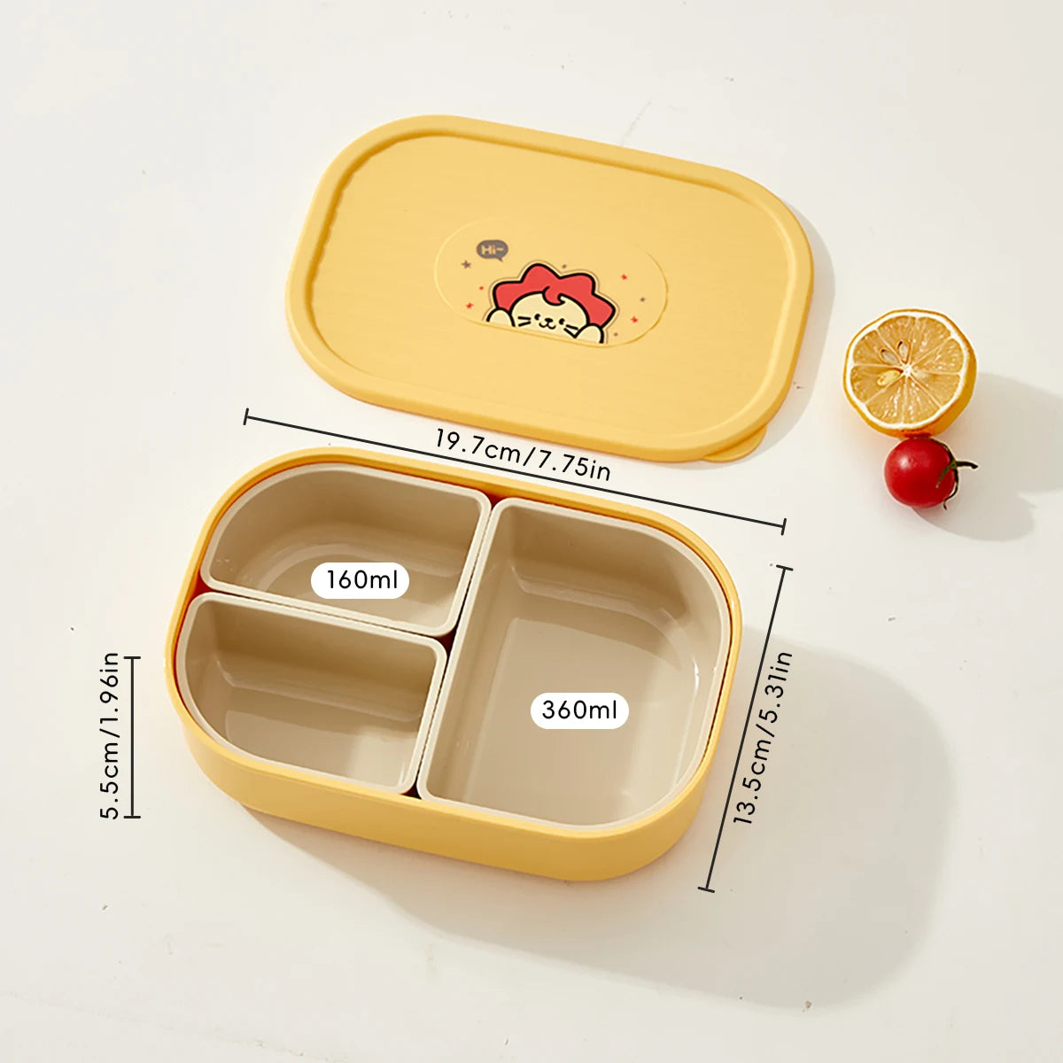 Plastikowe pudełko na lunch przenośne pojemne pudełko na owoce.