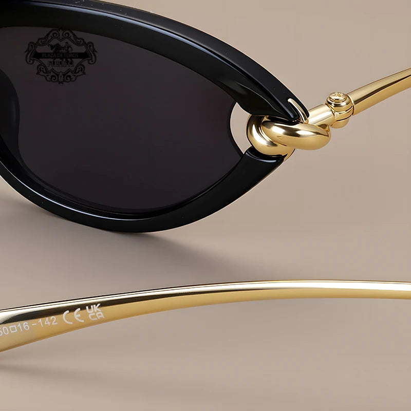 Modne luksusowe damskie okulary cat eye  UV400.