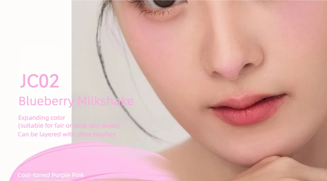 Róż do policzków Kolorowy makijaż twarzy Płynny róż JC04