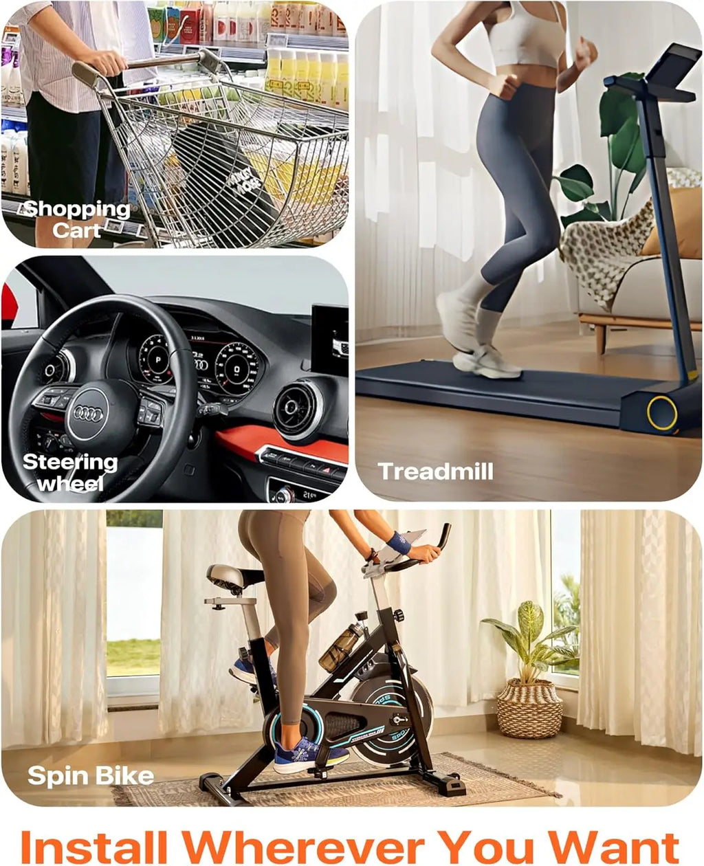 Magnetický držiak na telefón s otočným uchytením na riadidlá, príslušenstvo MagSafe, pre bežné bicykle, kočíky a rotopedy Peloton.