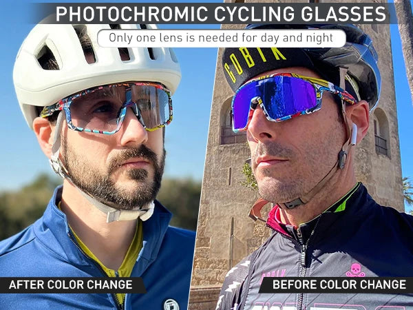Okulary rowerowe fotochromatyczne męskie/damskie szosowe.