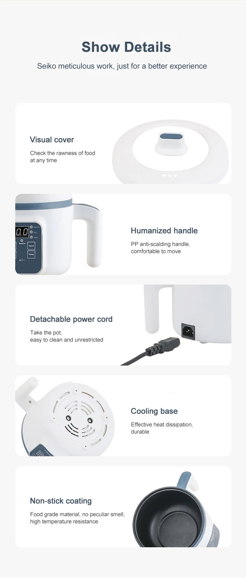 Elektryczny urządzenie do gotowania ryżu o pojemności 1,7 l, 220V.