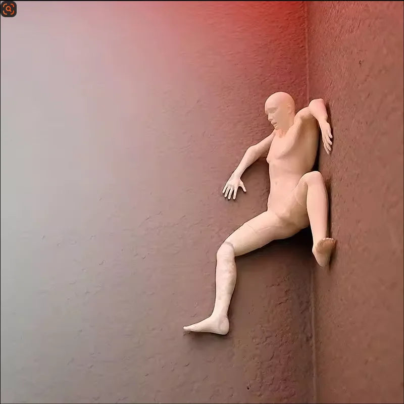 Nowoczesna kreatywna dekoracja narożna Figurka „Zaskoczony” Rzeźba narożna Wspinacz.