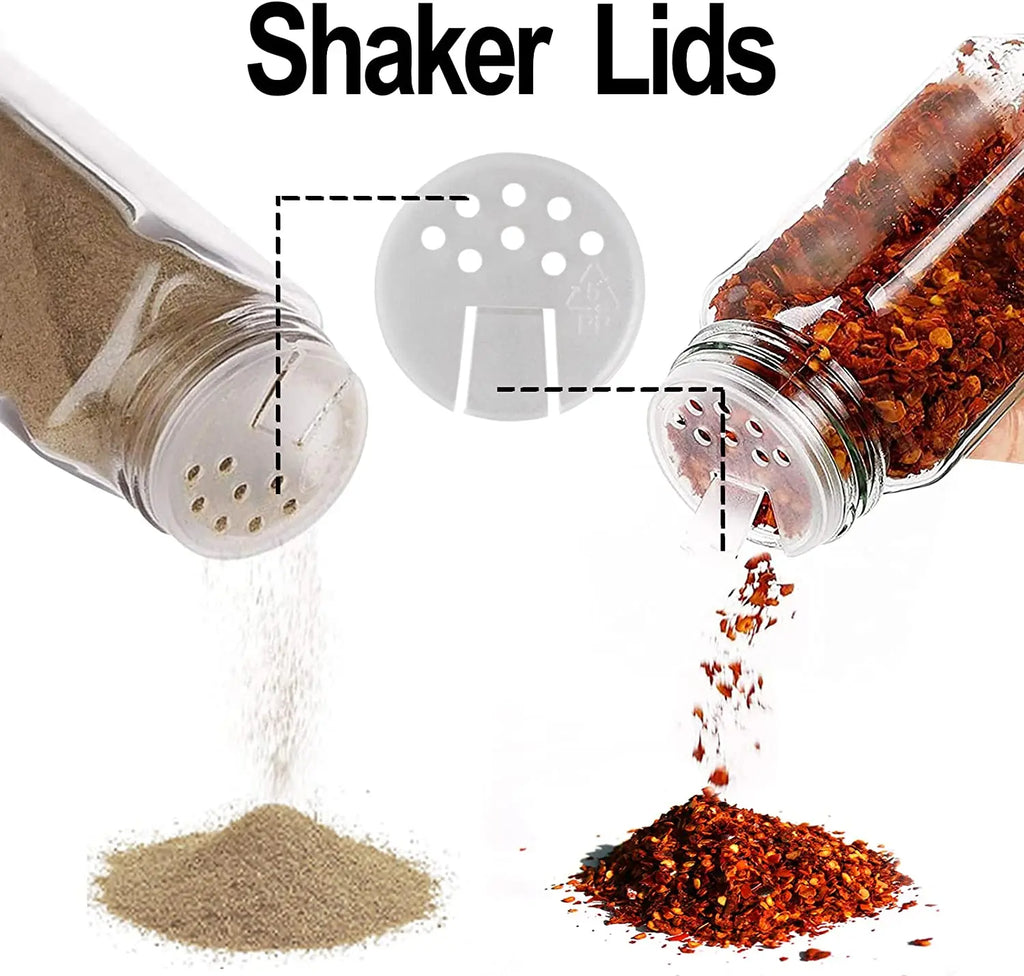 Szklane słoiczki  na przyprawy z bambusowymi zakrętkami