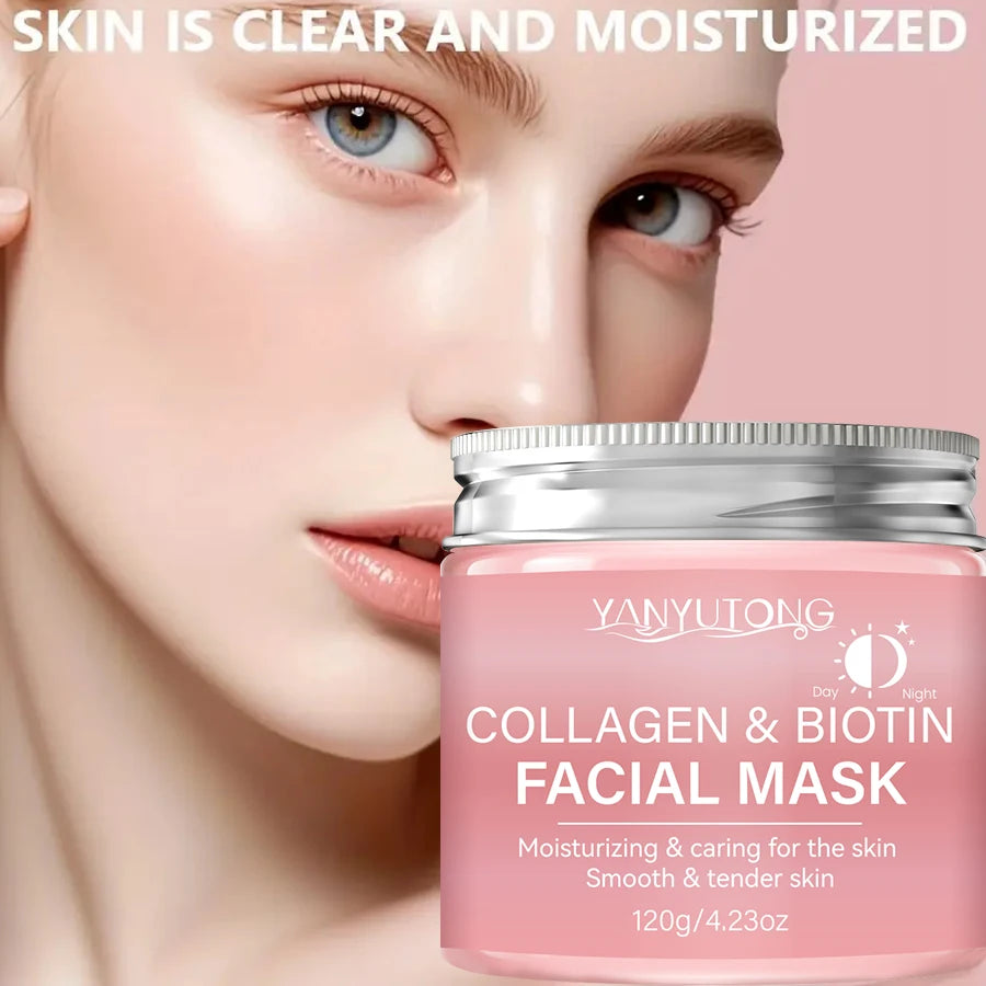 Maska kolagenowa do peelingu,biotyna-kolagen na dzień i na noc.