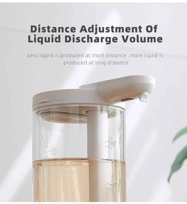 Automatický dávkovač tekutého mydla, nabíjateľný bezdotykový dávkovač pracieho prostriedku s USB.