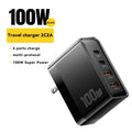 Nabíjačka Essager 100W GaN USB typu C PD QC Quick Charge 4.0 3.0 typu C rýchle nabíjanie pre iPhone 14 13 12 Xiaomi Macbook
