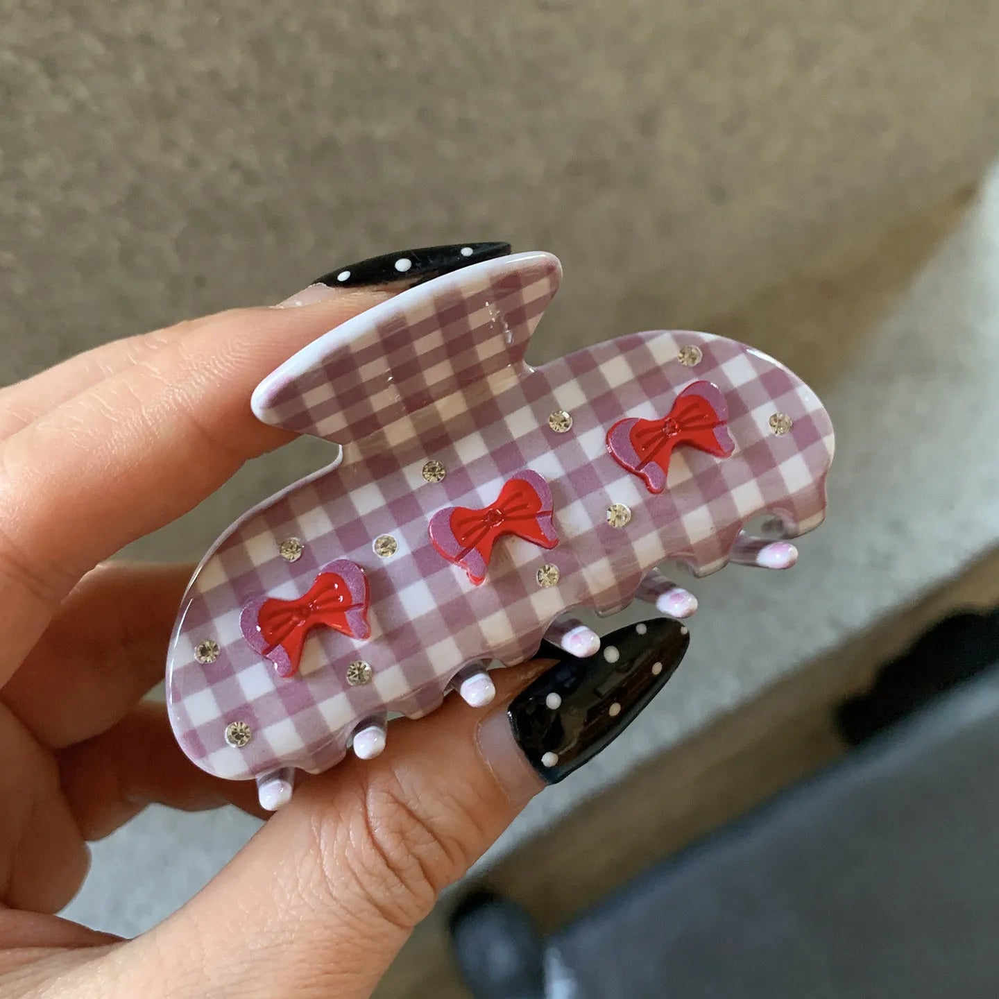 Spinka do włosów z kokardką dla kobiet i dziewcząt z octanu