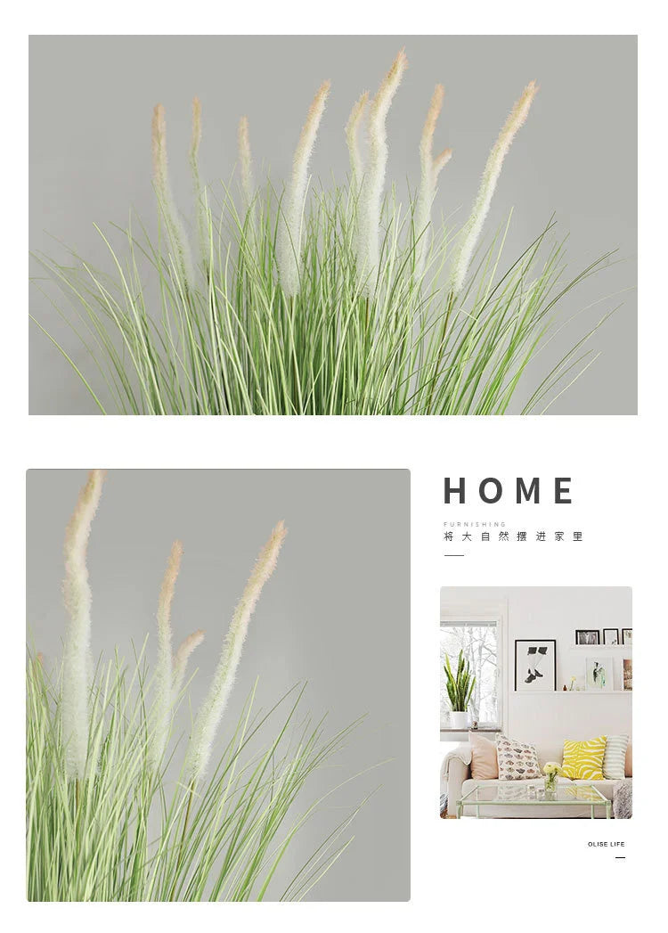 Nowe sztuczne rośliny 98 cm, 2 sztuki, zielona trawa