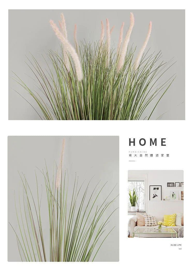 Nowe sztuczne rośliny 98 cm, 2 sztuki, zielona trawa