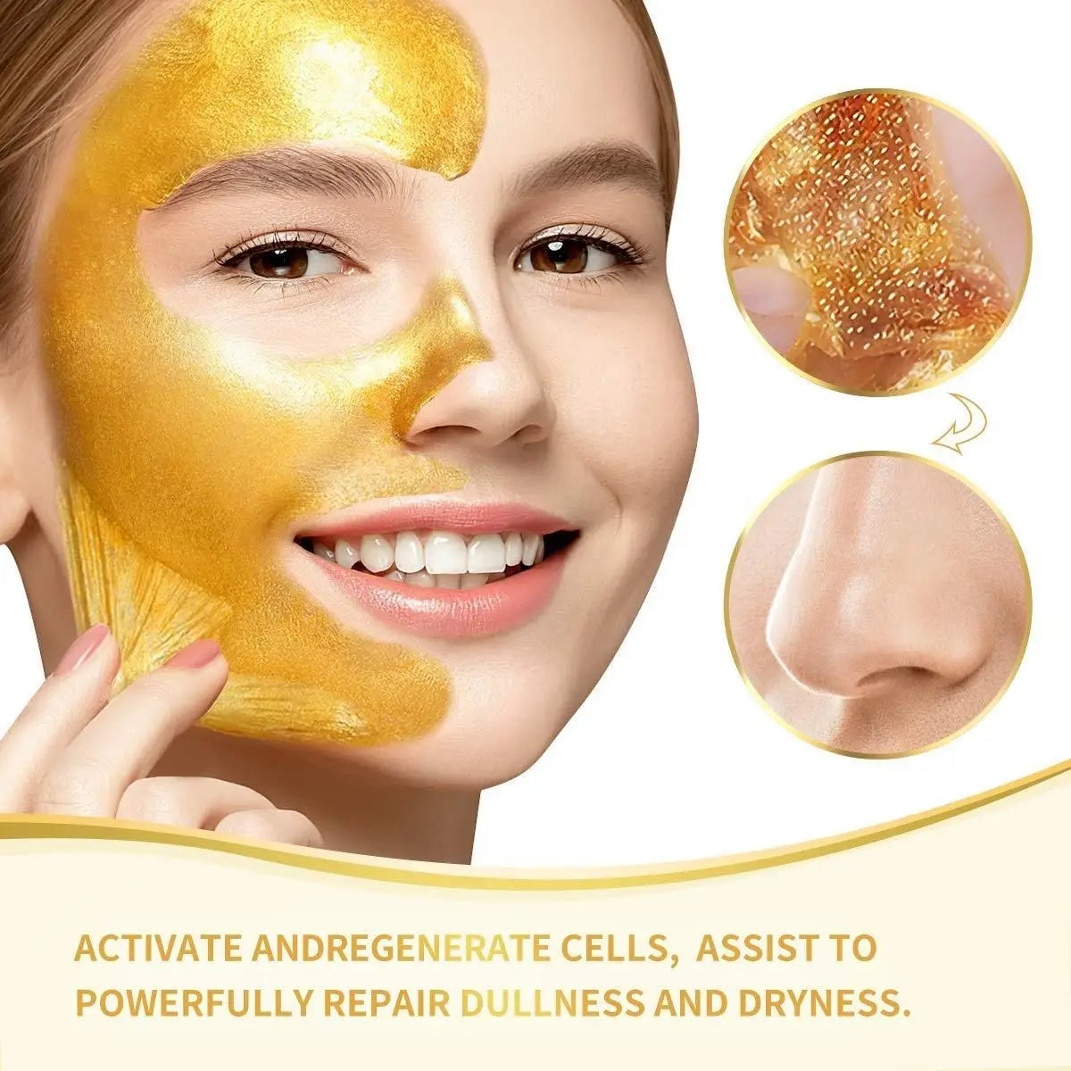 LAIKOU 24K Złota maseczka kolagenowa ze śluzem ślimaka Peeling.