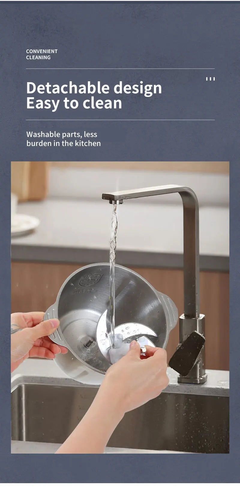 Elektryczna maszynka do mielenia mięsa 2L, dwubiegowa