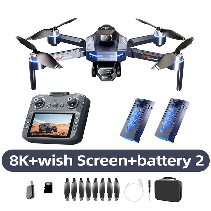 Xiaomi Mijia GT8 Drone 4K Profesjonalna kamera 8K Lotniczy FPV Unikanie przeszkód z dużym ekranem Pilot zdalnego sterowania Składany RC Dron
