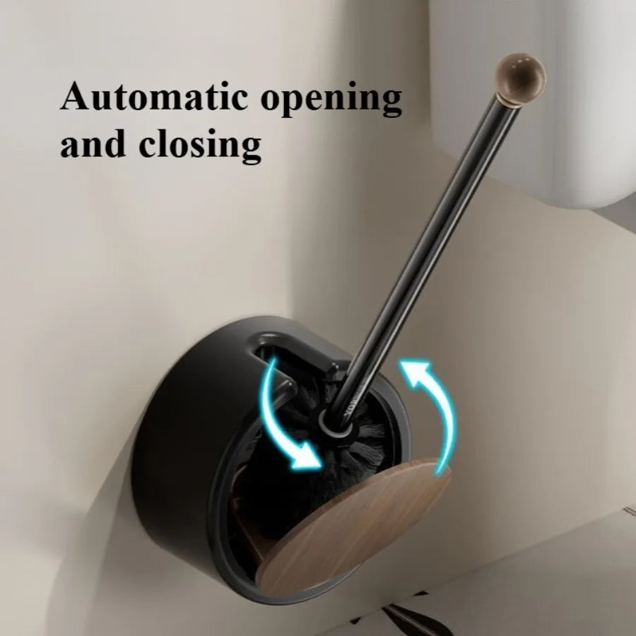 Toaletná kefa namontovaná na stenu bez vŕtania.