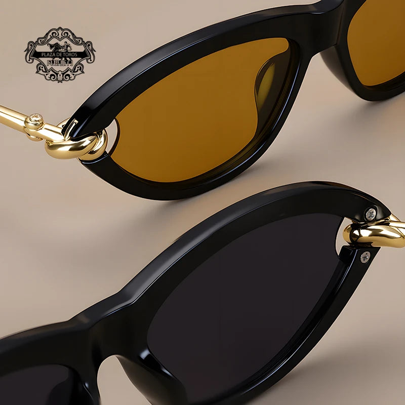 Modne luksusowe damskie okulary cat eye  UV400.