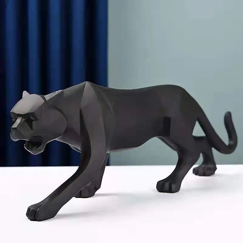 Geometryczne lamparty ,abstrakcyjne posągi i rzeźby Figurki zwierząt do dekoracji wnętrz.