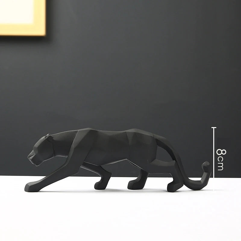 Geometryczne lamparty ,abstrakcyjne posągi i rzeźby Figurki zwierząt do dekoracji wnętrz.