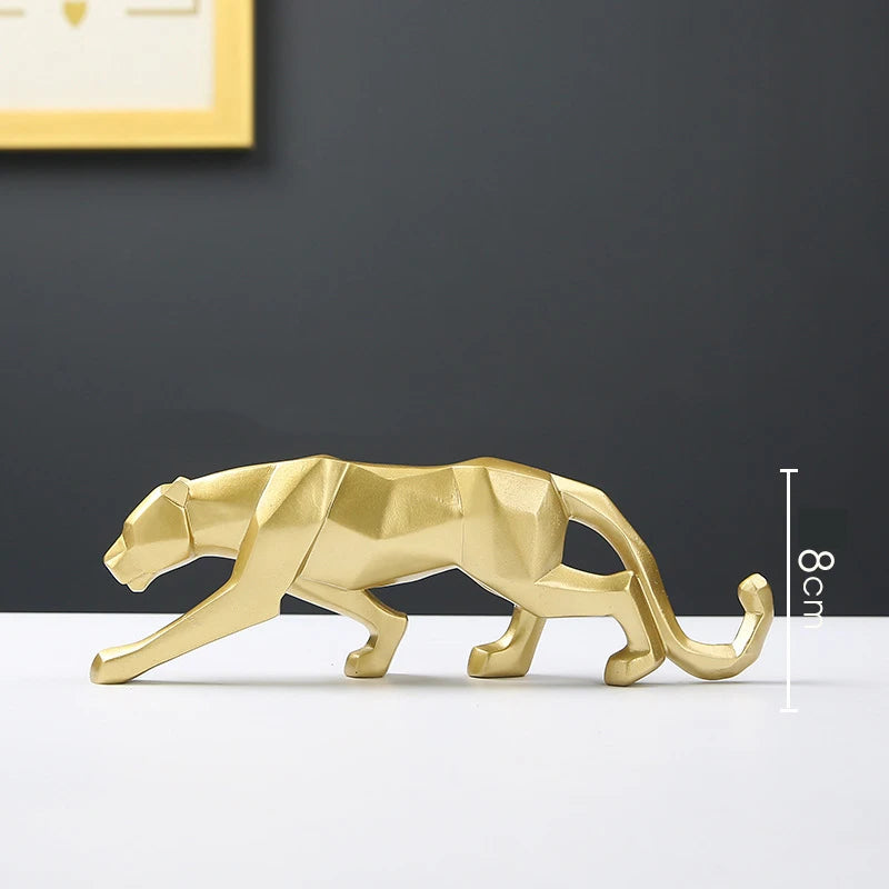 Geometryczne lamparty ,abstrakcyjne posągi i rzeźby Figurki zwierząt do dekoracji wnętrz.
