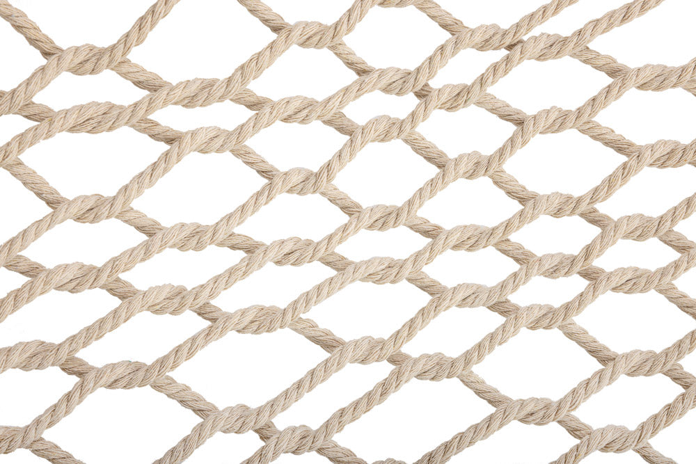 Hamak ogrodowy brazylijski boho siatka frędzle 200cm 150kg Ecru