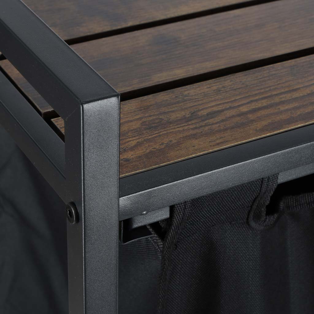 Kôš na bielizeň, 2 priehradky, s policou, vrchný, podkrovný kontajner, 80 l