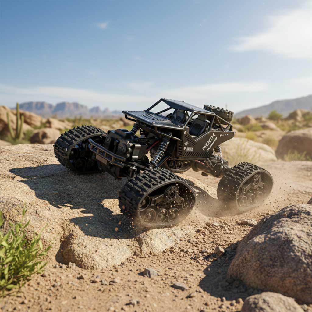 Samochód zdalnie sterowany na pilota RC Rock Crawler 4x4 LHC012 auto 2w1 czarny