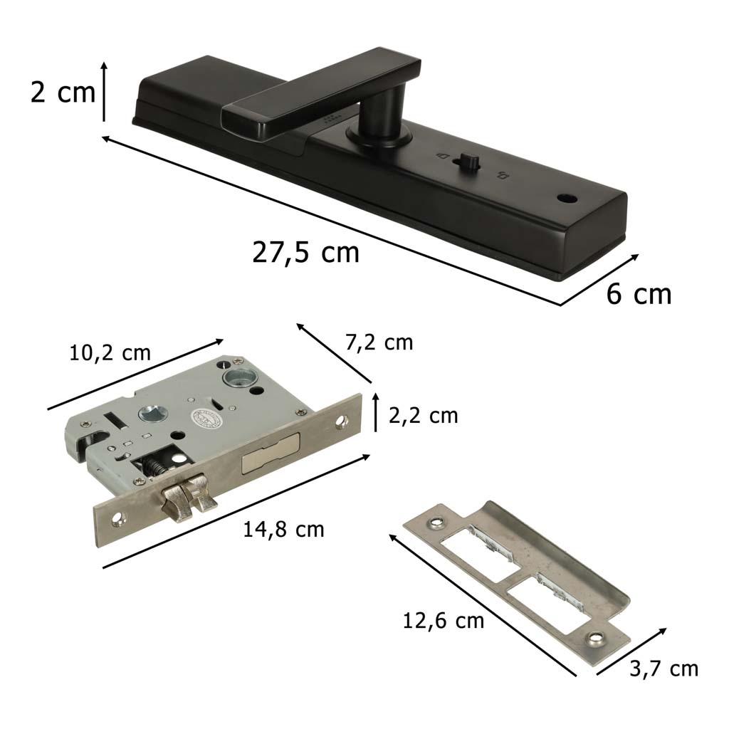 SMART elektronický zámok dverí, inteligentná kľučka, kód, odtlačok prsta, Bluetooth