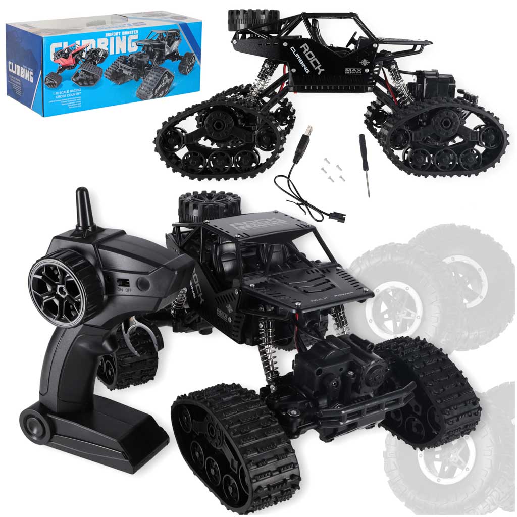Diaľkovo ovládané auto RC Rock Crawler 4x4 LHC012 auto 2v1 čierne