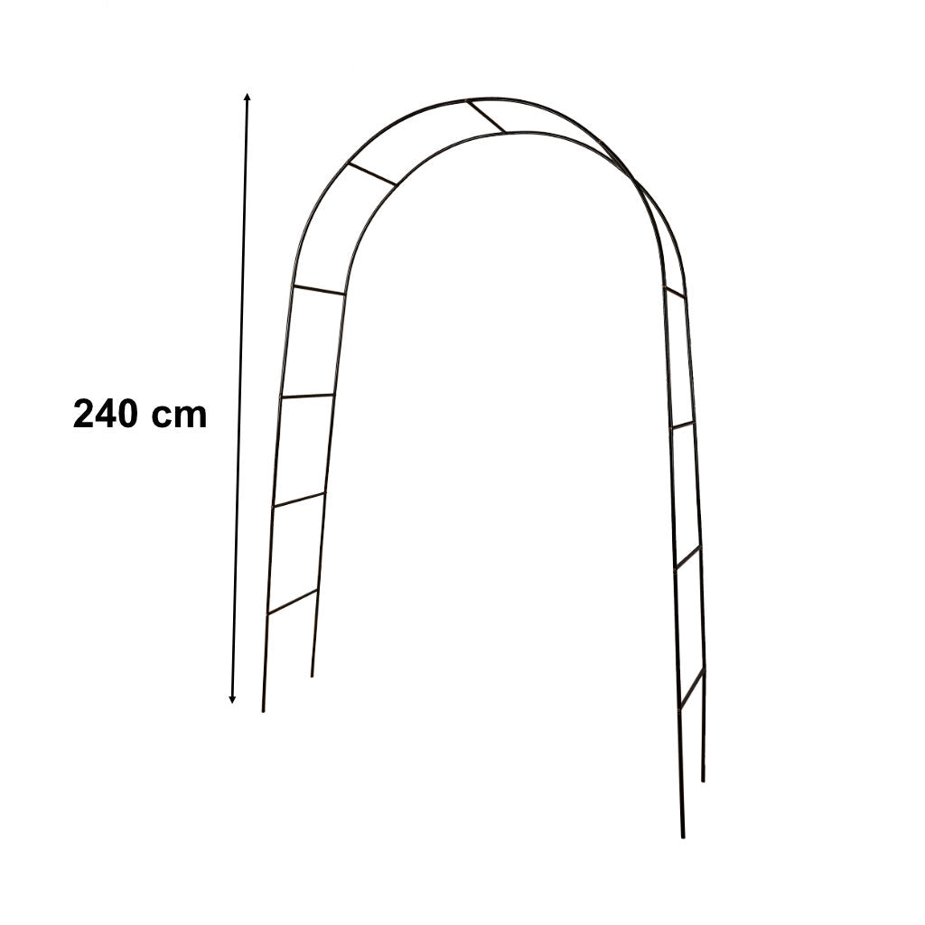 Pergola ogrodowa LUARO łuk uchwyt na róże kwiaty bluszcz pnącza metalowa 240 x 140 cm
